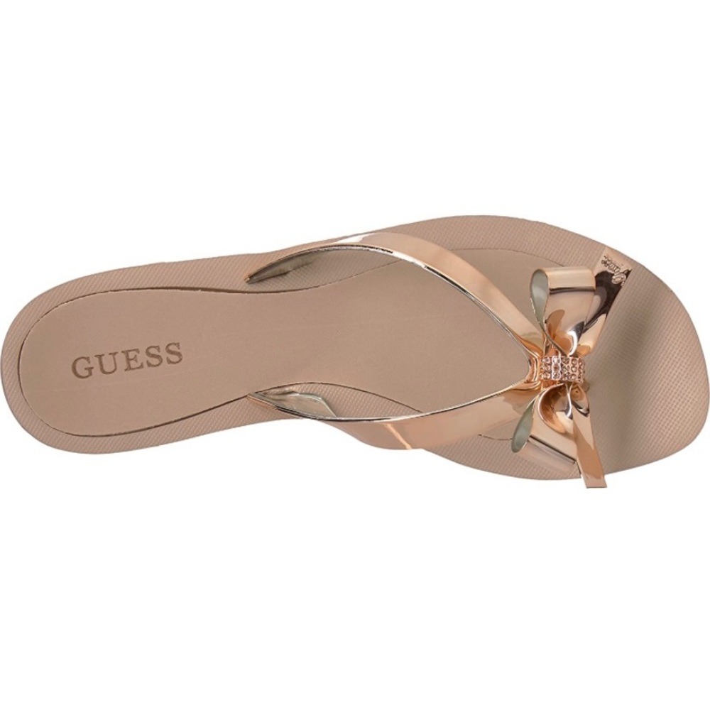 Guess Women's TUTU9 Flat Sandal, gold